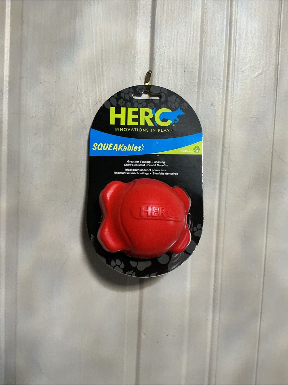 Brand New Caitec Hero Squeakables Widget Disc Floatable Red 3”